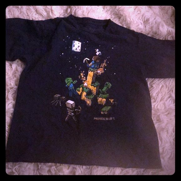 mojang Other - Mine craft tee XL 14 boys Steve Creepers 💠